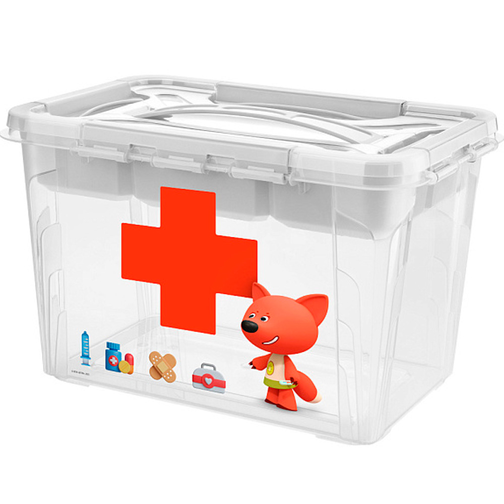 Коробка для аптечки Ми-ми-мишки, 290х190х180ММ, 6,65Л (Белый) 435223016