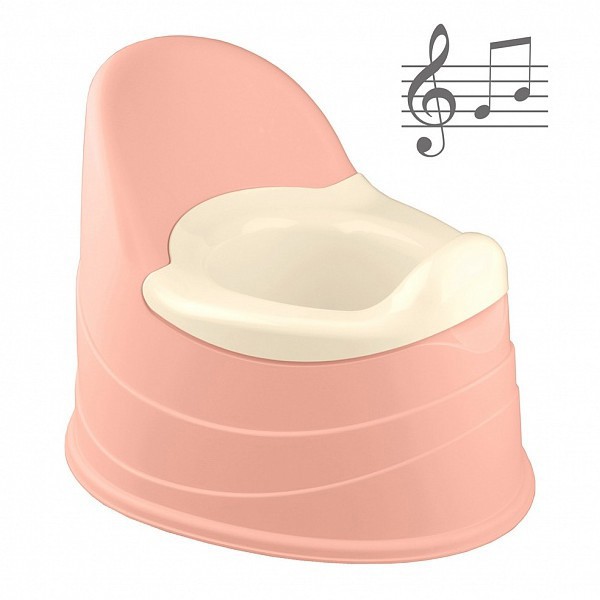 Горшок детский музыкальный светло-розовый 431300333                .