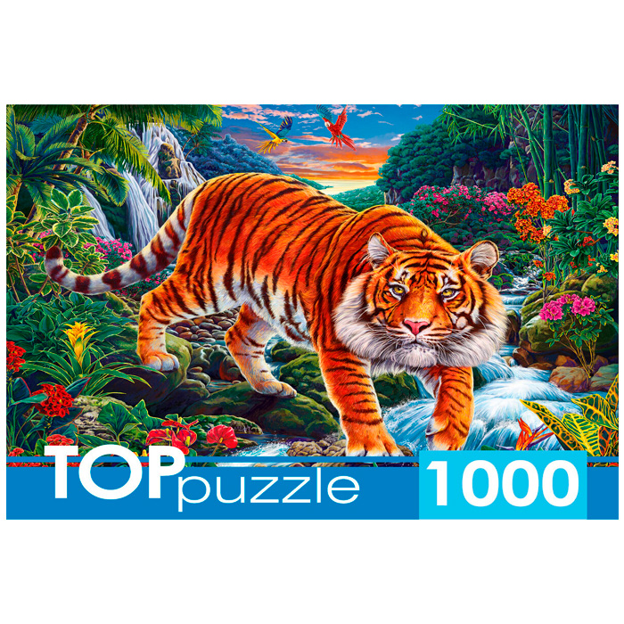 Пазл 1000 Тигр у водопада ФТП1000-9854.