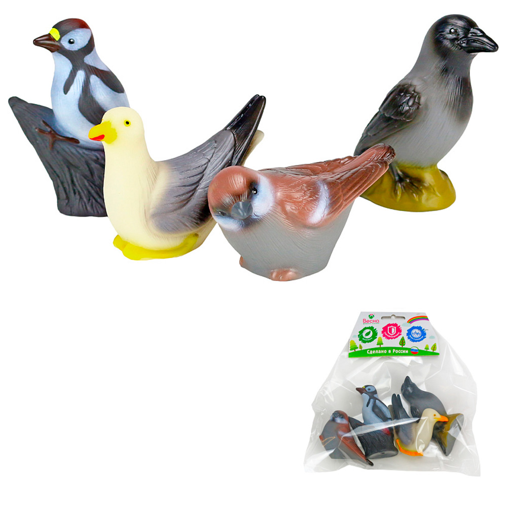 Набор резиновых игрушек Изучаем птиц. Коллекция 3 В4297.