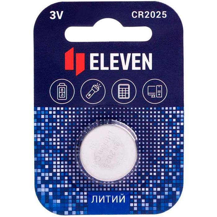 Батарейка Eleven CR2025 литиевая, BC1 / цена за 1 шт / 301759.
