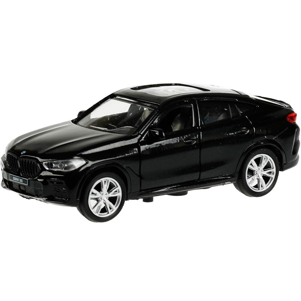 Модель X6-12-BK BMW X6 длина 12 см, двери, багаж, инер, черный Технопарк в коробке