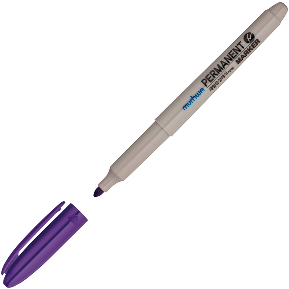 Маркер перманентный MunHwa фиолетовый, пулевидный, 1,5мм FPM-09