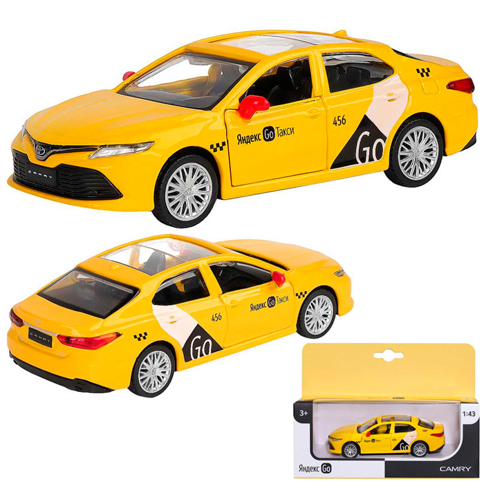 Модель 1:34 Яндекс Go Toyota Camry желтый 1251482JB Автопанорама