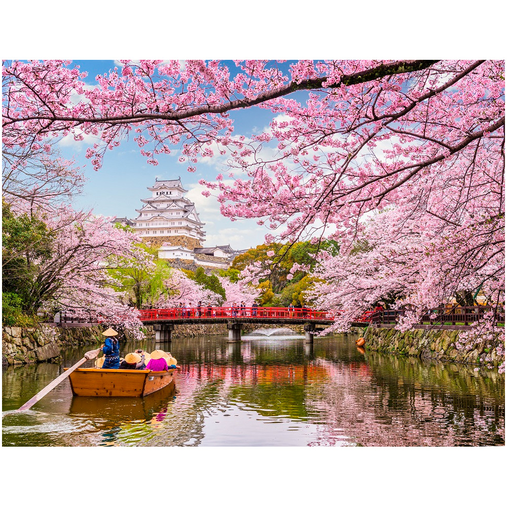 Набор для творчества Роспись по холсту 40х50 см Замок Химэдзи в Японии весной ХК-6235