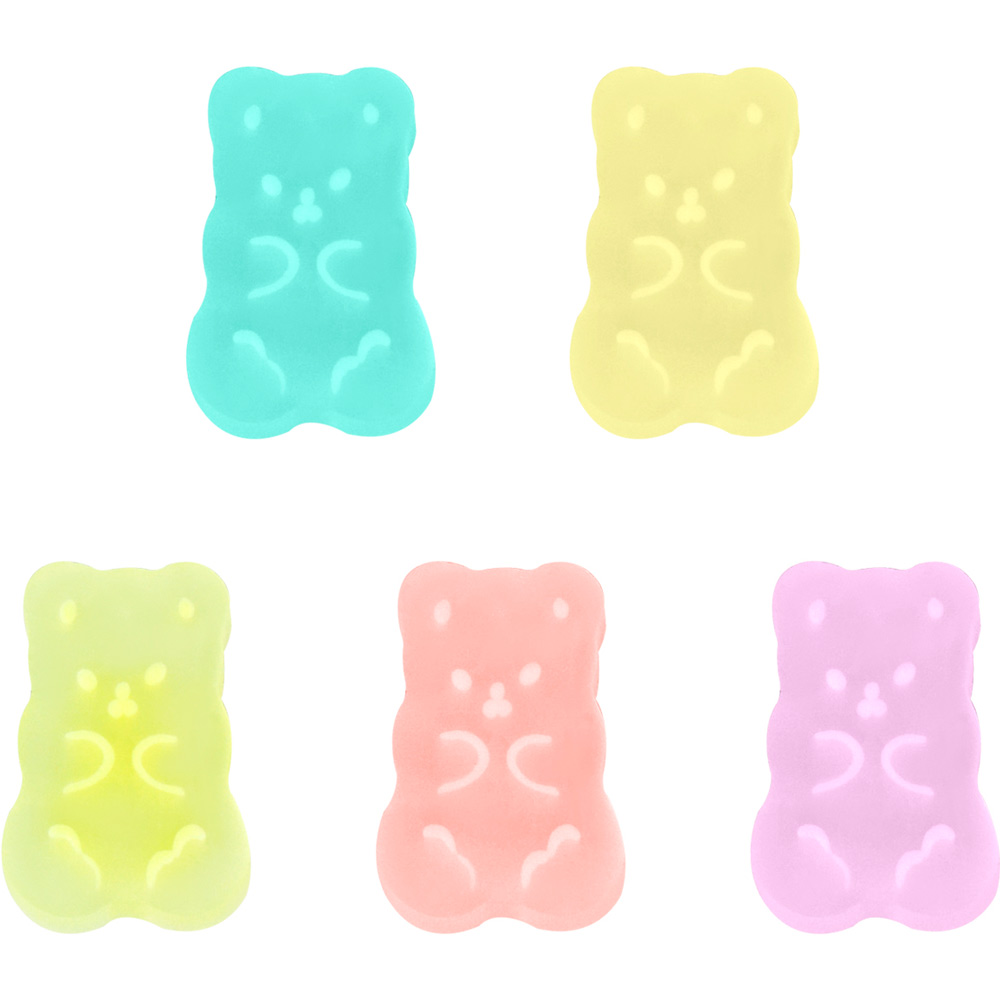 Набор ластиков MESHU "Candy Bear" 5шт., ПВХ, 20*15*9мм 355991