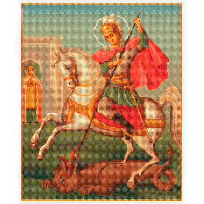Набор ДТ Алмазная мозаика 40*50,см KiKi "Святой Георгий Победоносец" частичная выкладка ALM086.