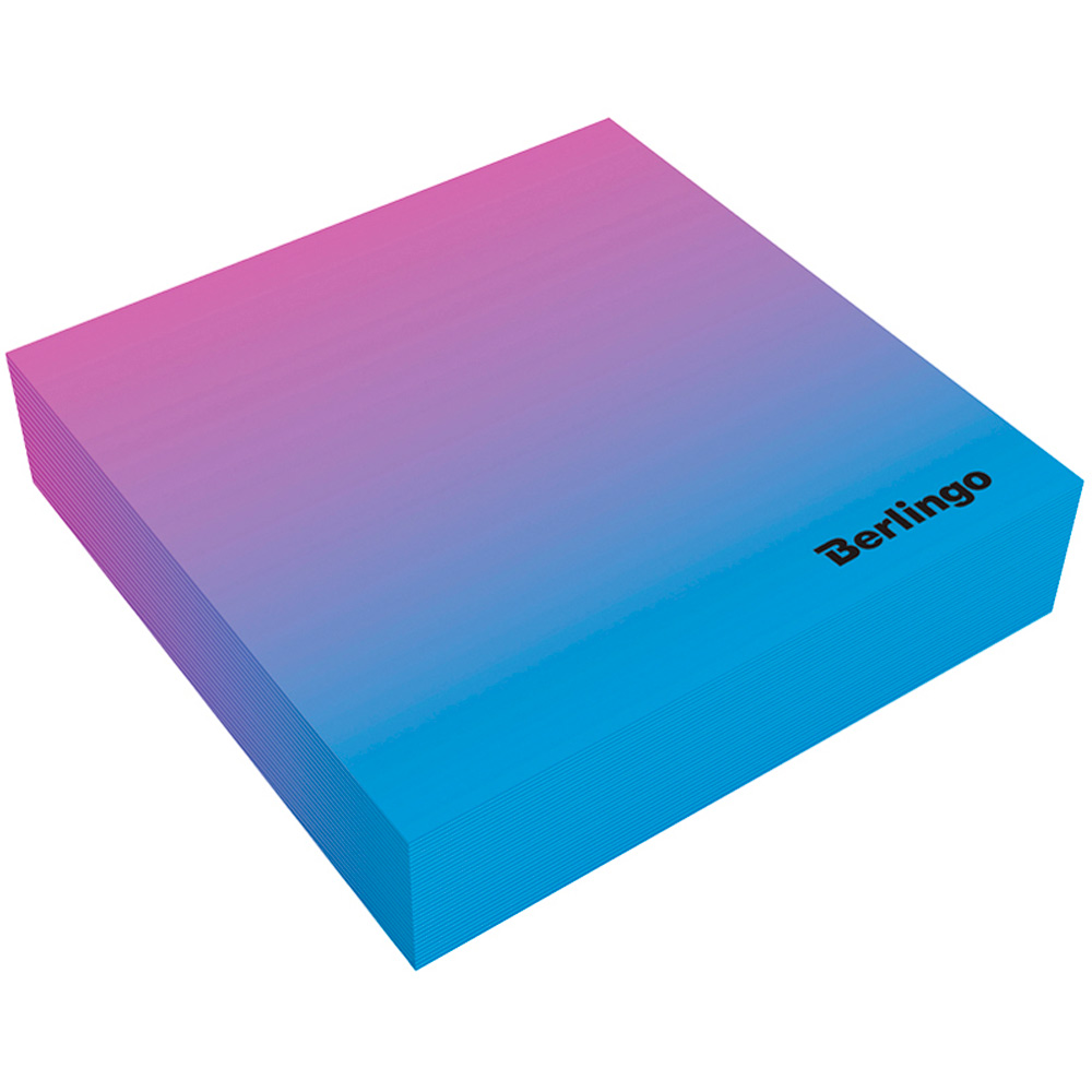 Блок для записей Berlingo "Radiance" 8,5*8,5*2см, голубой/розовый, 200л. 298602