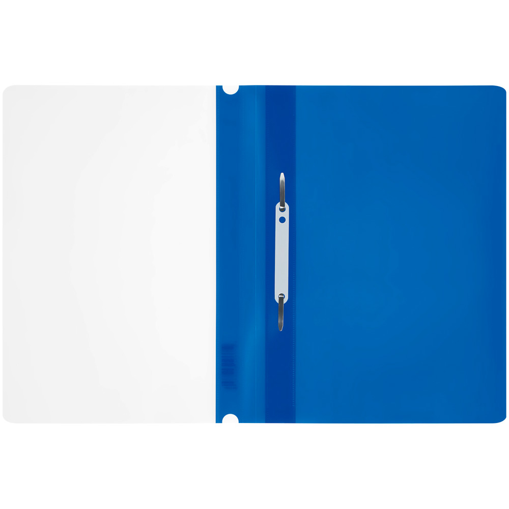 Папка-скоросшиватель пластик. СТАММ А4, 160мкм, синяя с прозр. верхом 343188