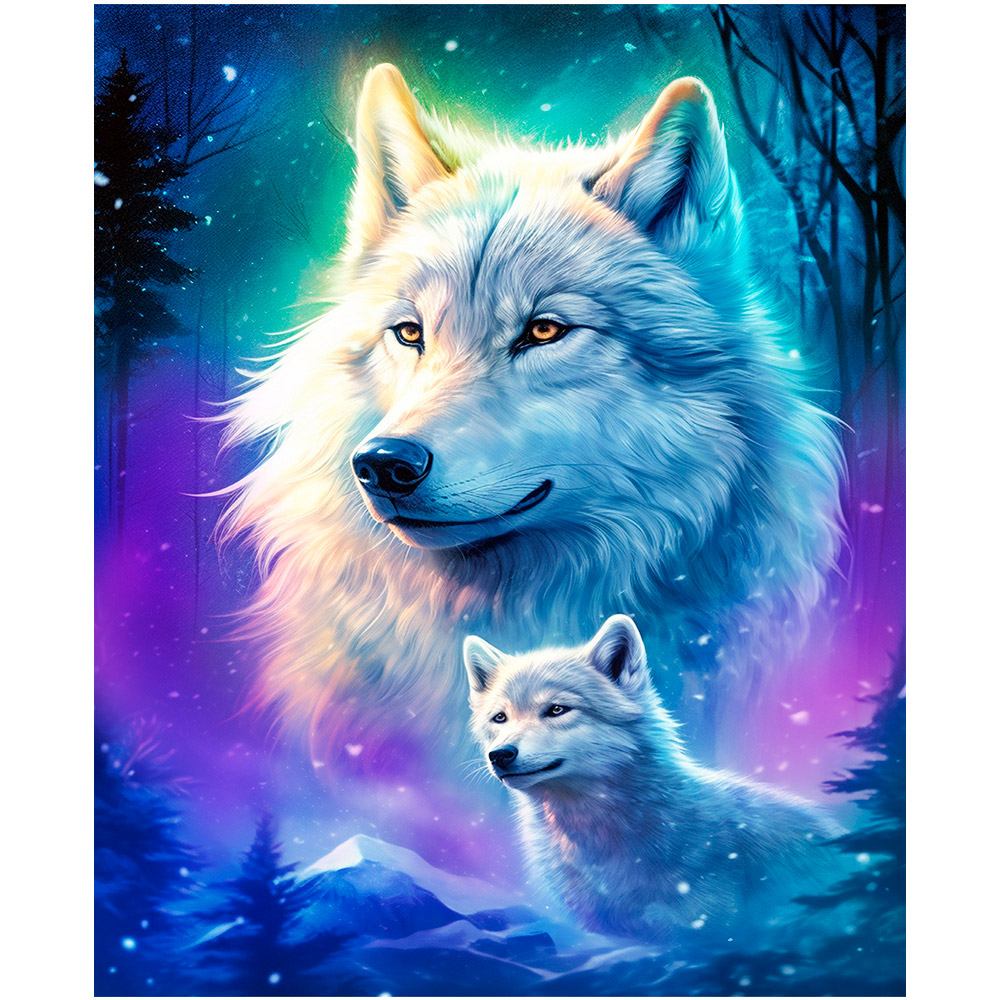 Набор ДТ Алмазная мозаика 30х40 см Белые волки НД-0375