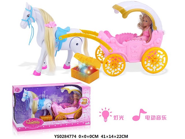 Карета 686-790 для куклы с лошадью в коробке