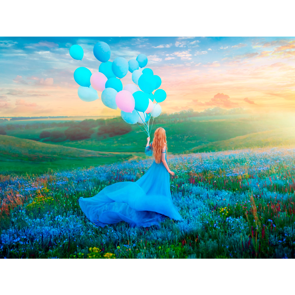 Набор для творчества Роспись по холсту 30х40 см Девушка с воздушными шарами ХК-6842