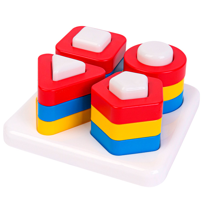 Логическая игрушка Сортер-пирамидка Формы и цвета И-6762