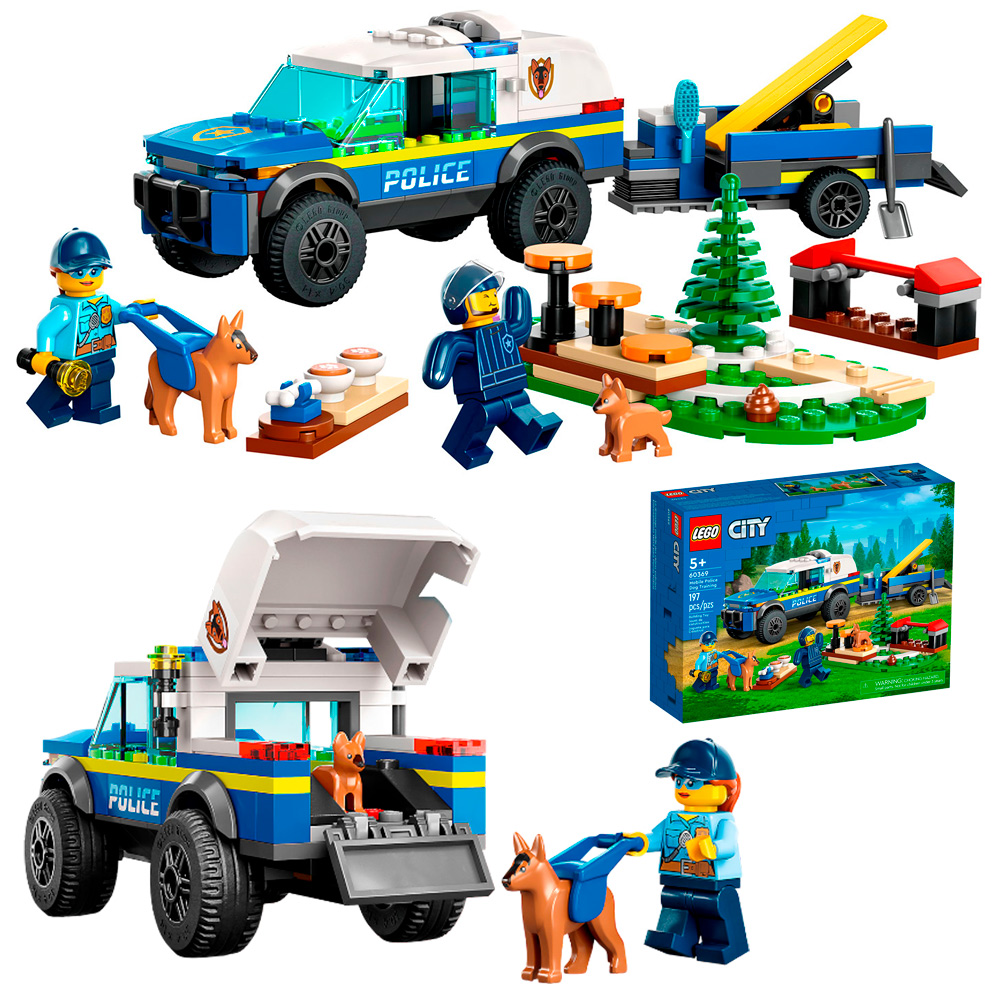 Конструктор LEGO 60369 CITY "Дрессировка полицейской собаки на выезде"