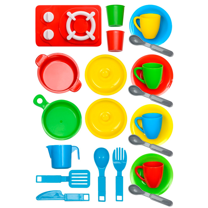 Набор посуды 24 предмета К001 Green Plast
