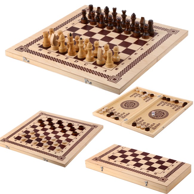 Игра 3 в 1 ( нарды,шашки,шахматы ) В-7