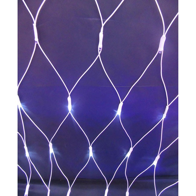 Электрическая гирлянда Сетка 120л 1,5х1,5м LED 8реж 13м белый холодный МК-19129