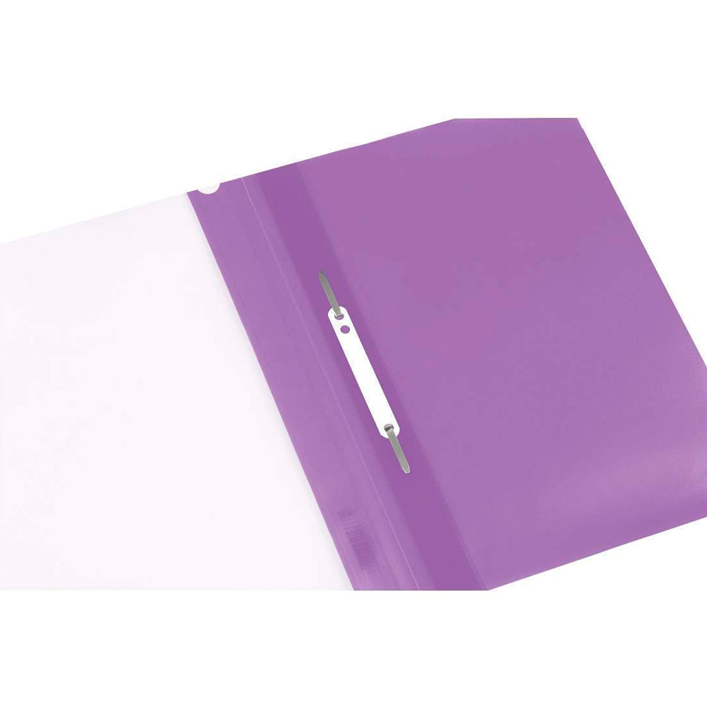 Папка-скоросшиватель пластик. СТАММ А4, 160мкм, фиолетовая с прозр. верхом 355674.