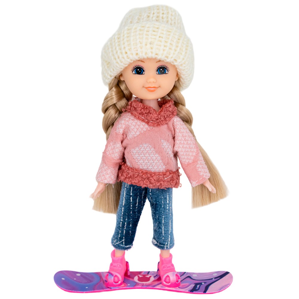 Кукла малышка Miss Kapriz MK53852 со сноубордом в пак.