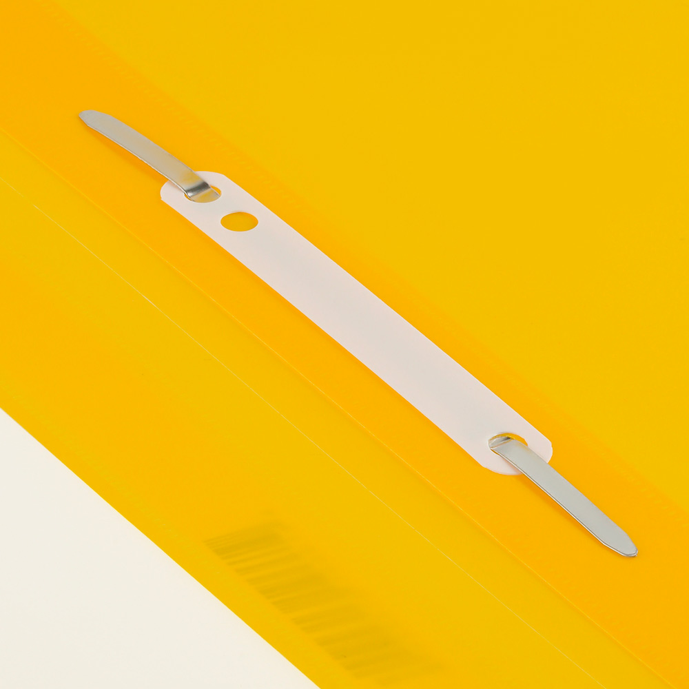 Папка-скоросшиватель пластик. СТАММ А5, 180мкм, желтая с прозр. верхом 363221