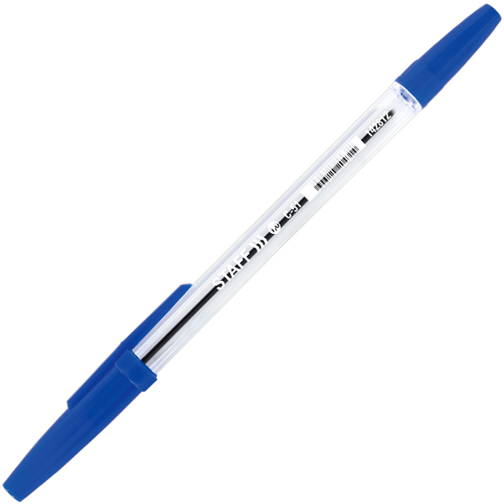 Ручка шариковая синяя STAFF C-51 142812