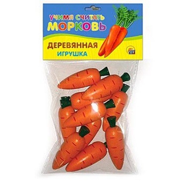 Деревянный счетный материал Морковь ИД-5923