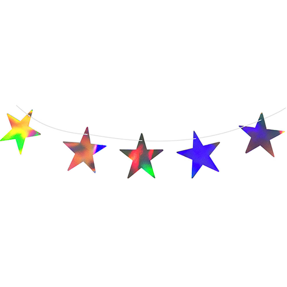 Гирлянда Звезды голография 200см 6064907