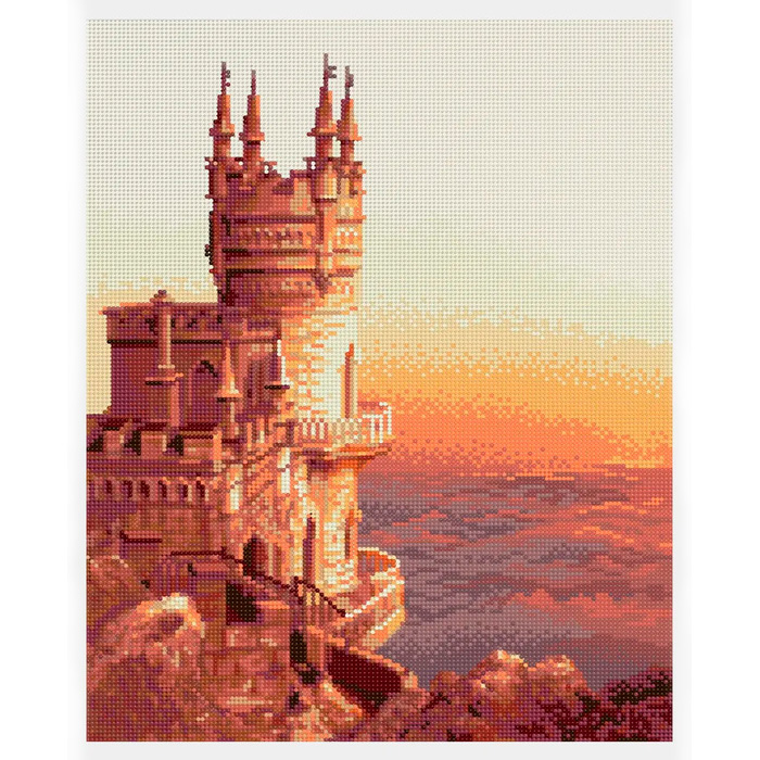 Набор ДТ Алмазная мозаика 40*50,см KiKi "Крымский замок" на подрамнике полная выкладка ALM031.