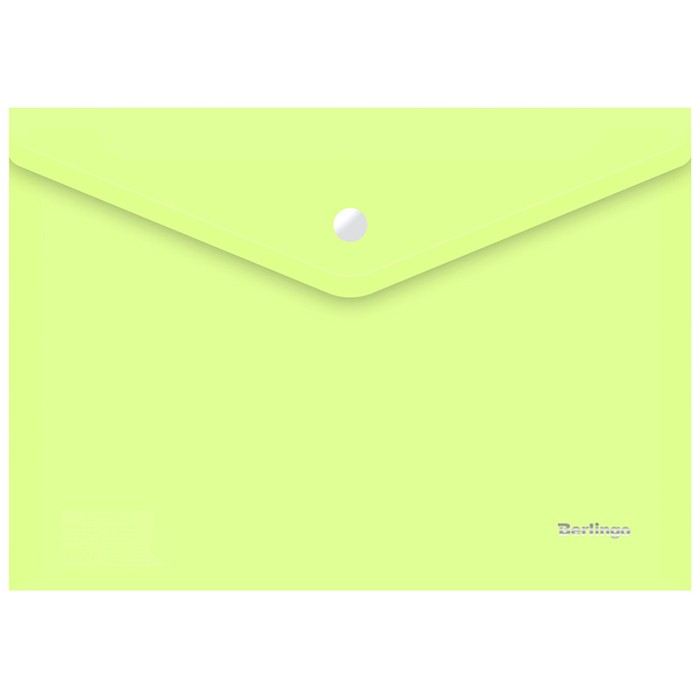 Папка-конверт Berlingo "Starlight", А4, 180мкм, прозрачная салатовая 268386.