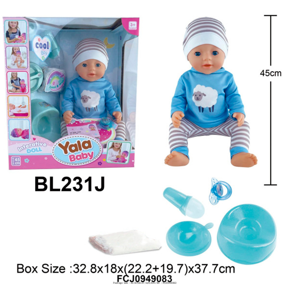 Пупс Yale Baby BL231J 45 см.с аксесс в кор.