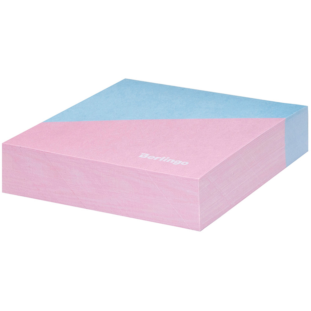 Блок для записей Berlingo "Haze" 8,5*8,5*2см, розовый/голубой, 200л. 298609