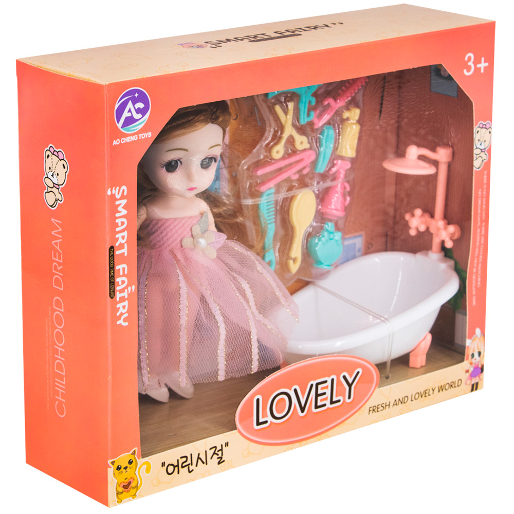 Кукла малышка TG245 ванная комната в кор.