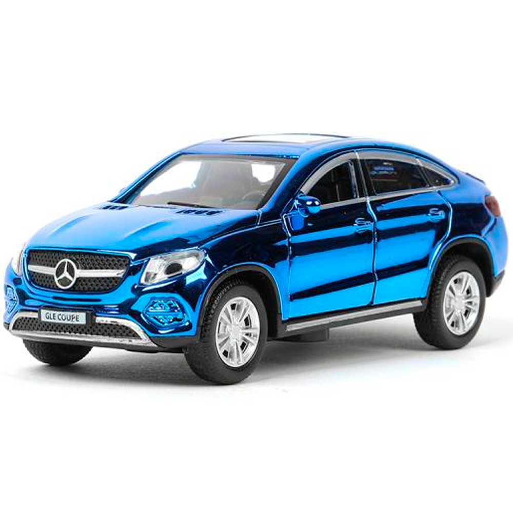 Модель GLE-COUPE-BUCH MERCEDES-BENZ GLE COUPE длин 12 см, двери,синий ХРОМ Технопарк  