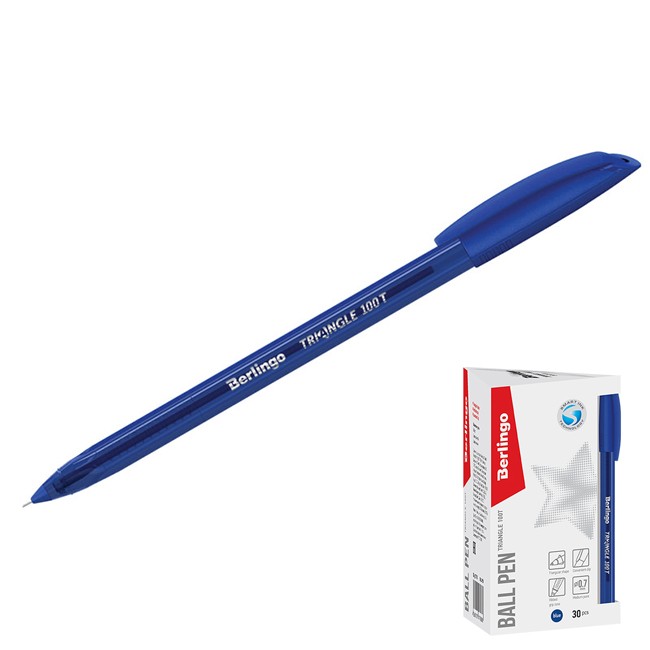 Ручка шарик синий Berlingo Triangle 100T 0,7мм CBp_07105 Berlingo