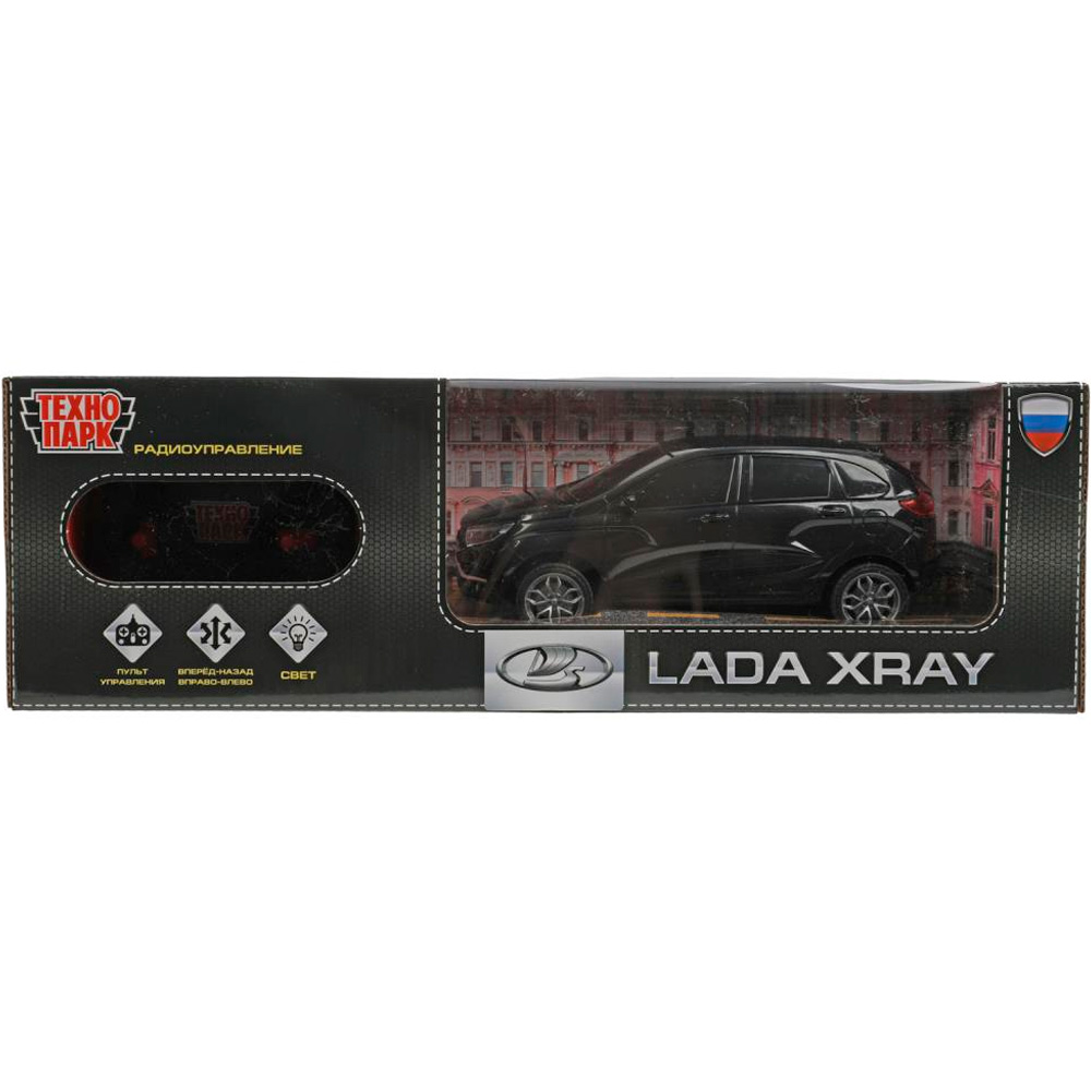 Машина на радиоуправлении LADAXRAY-18L-BK LADA XRAY 18 см, свет, черн Технопарк в коробке