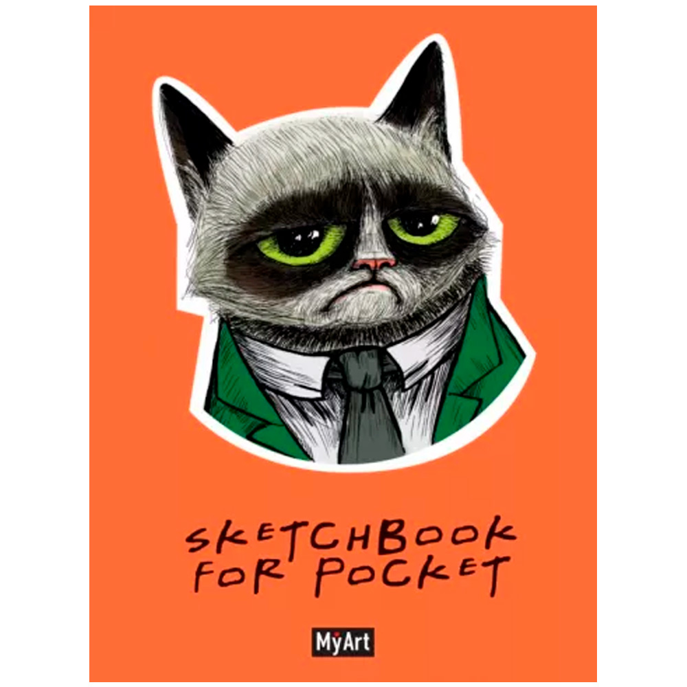Скетчбук 462-0-129-77386-7 MyArt. Sketchbook for Pocket. Грустный котик