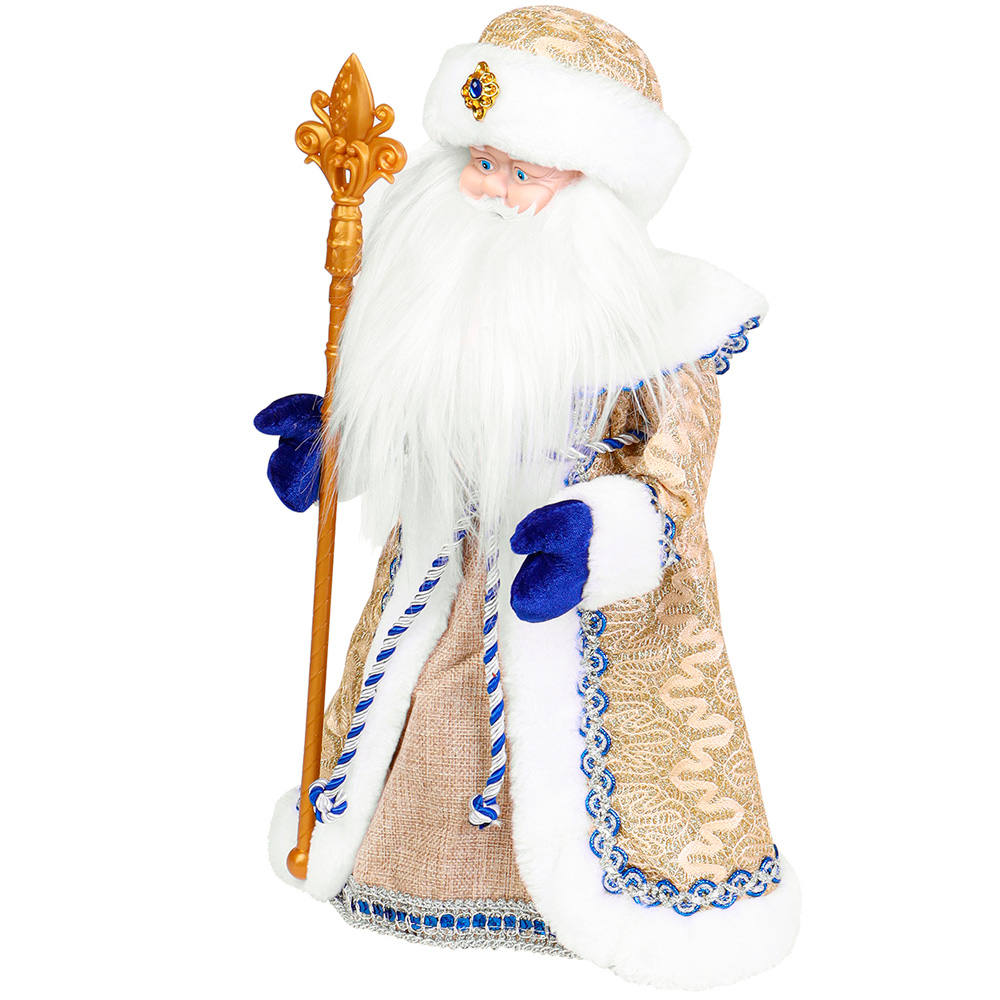 Дед Мороз в золотой шубе, с мелодией, 40 см Т-6820