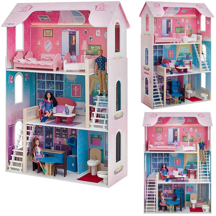 Деревянный дом Барби Вдохновение с мебелью PD315