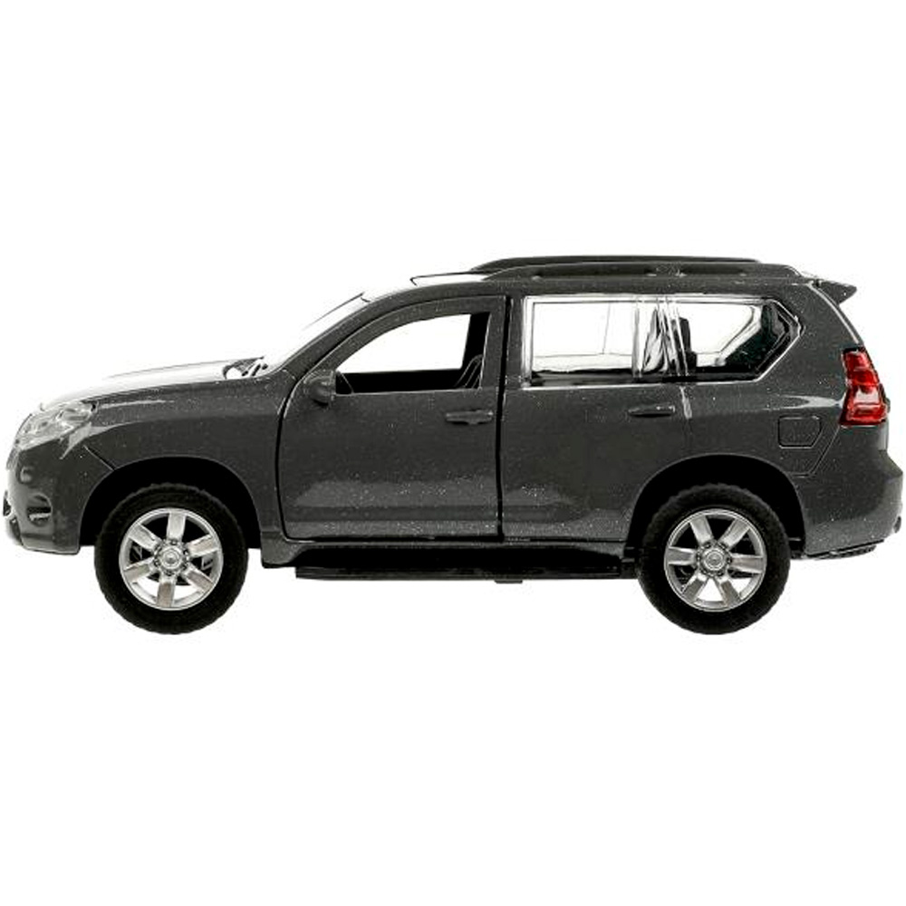 Модель PRADO-12-GY TOYOTA PRADO длина 12 см, двери, багаж, инерц, серый Технопарк  в коробке